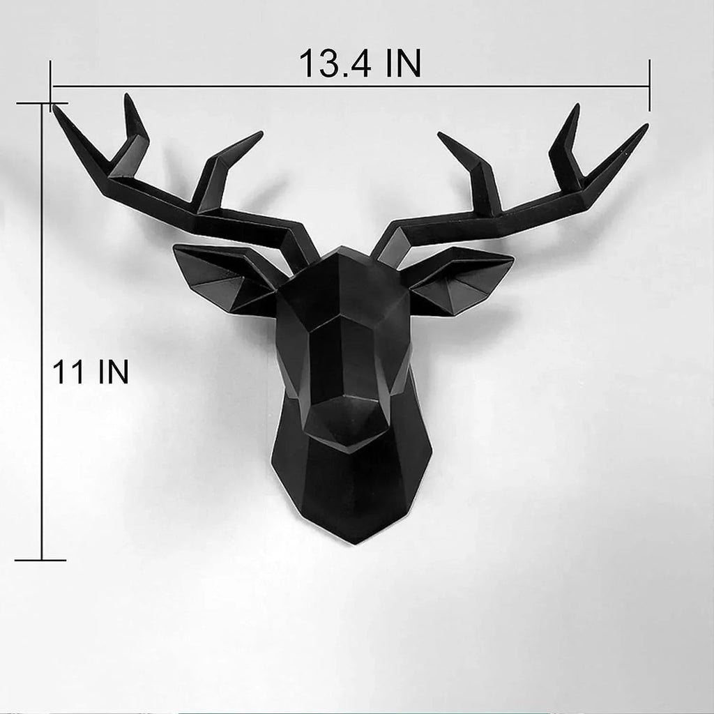 Avtoit | 3D-Deer Head Sculpture, geometric resin, animal deer head wall decoration, modern home decor, luxurious decorative wall decor