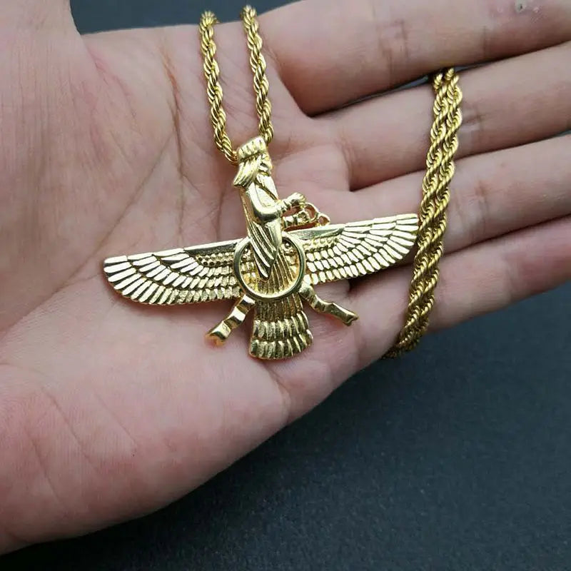 Avtoit | Zoroastrian Faravahar / Ahura Mazda Pendant Necklaces