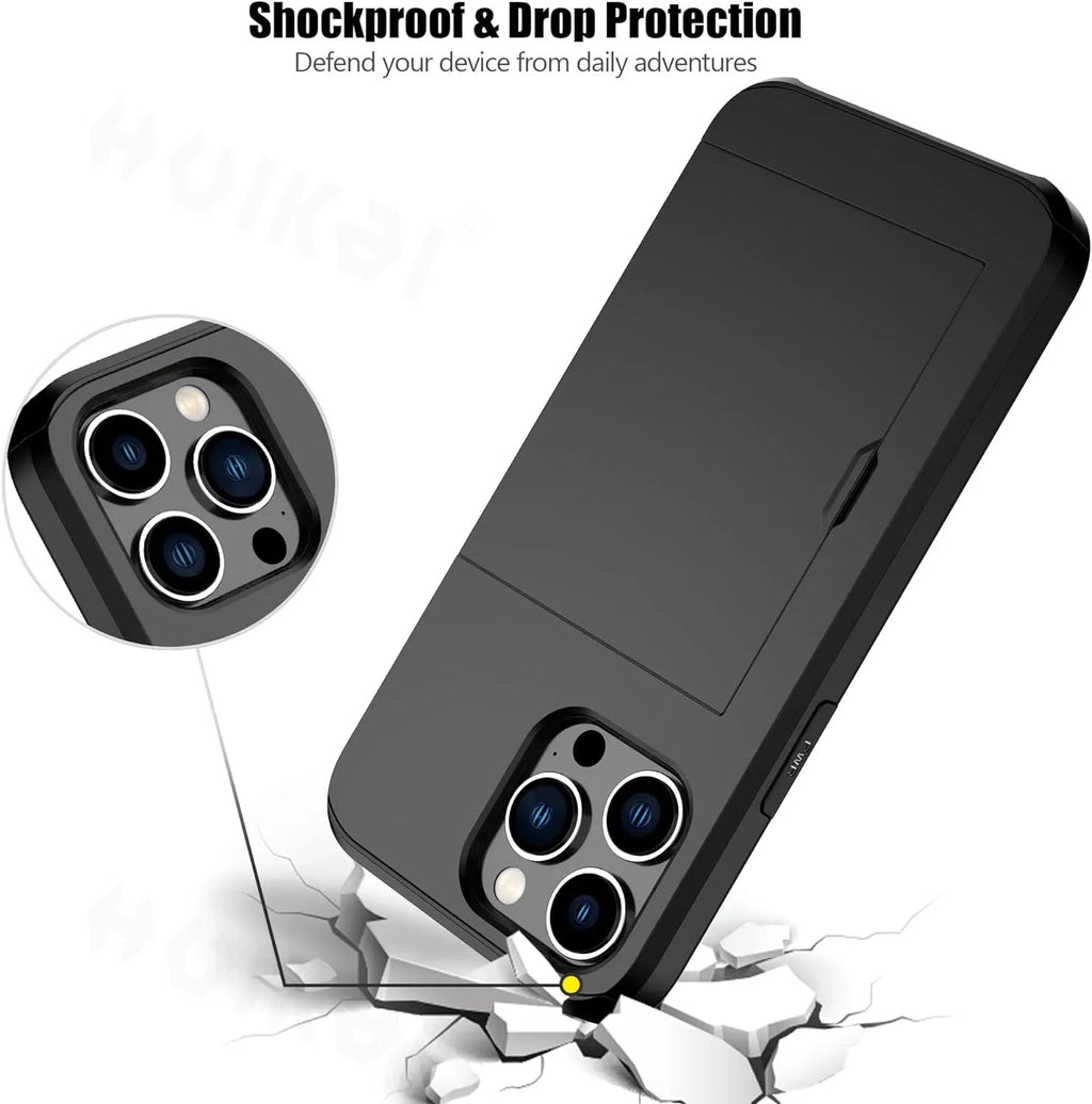 Avtoit | LuxShield iPhone Case with Card Holder | Slim Design | Card Storage | Protection & Style