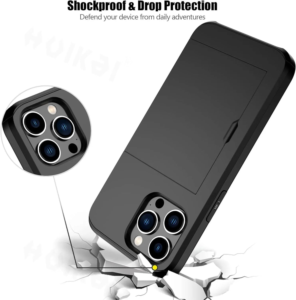 Avtoit | LuxShield iPhone Case with Card Holder | Slim Design | Card Storage | Protection & Style
