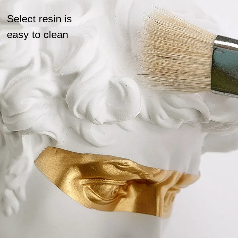 Avtoit | Statues for decoration, 15 cm, David, coffee table, home decoration, ornaments, bust of a room made of plaster, white resin, decorative art sculpture