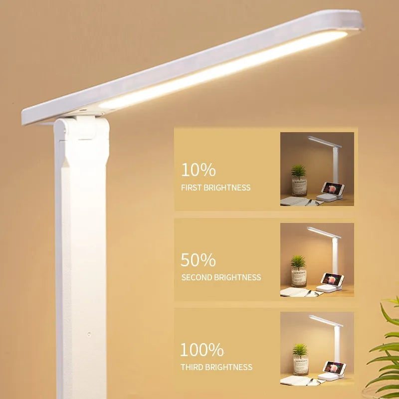 Avtoit | LED Desk Lamp | Rechargeable 6000mAh | Stepless dimmable | Foldable Desk Lamp with Touch