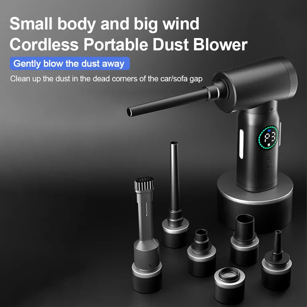 Avtoit | 2-in-1 Portable Vacuum Cleaner and Blower with Compressed Air and LED Light (7500mAh)