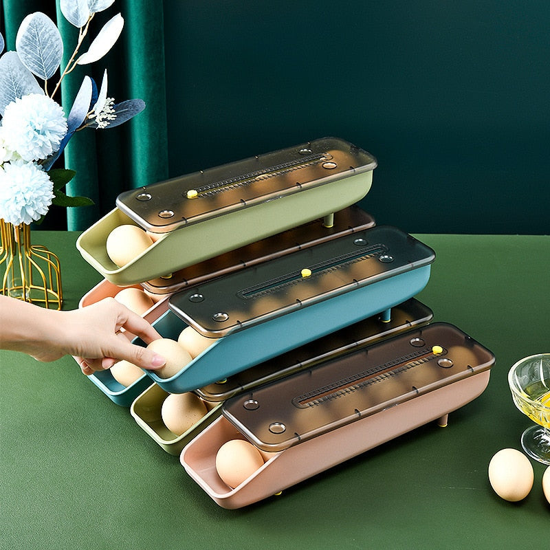Avtoit | Automatic Stackable Refrigerator Egg Storage Box