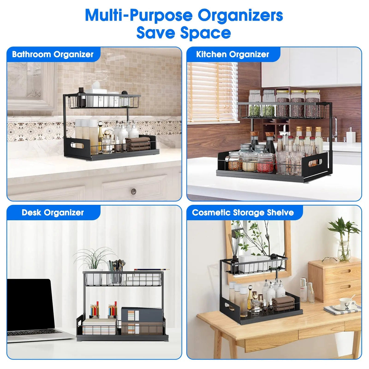 Avtoit | 2-Tier Under Sink Sliding Cabinet Organiser – Arlo