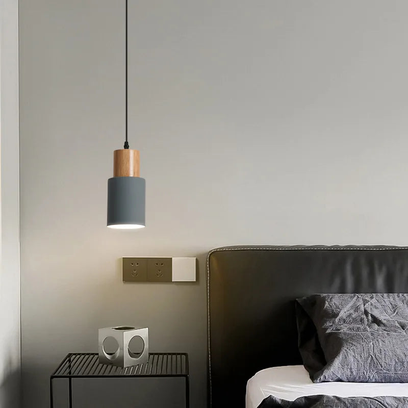 Avtoit | Nordic LED Pendant Lights Made of Metal and Wood - Modern Hanging Lamps for Dining Room and Kitchen