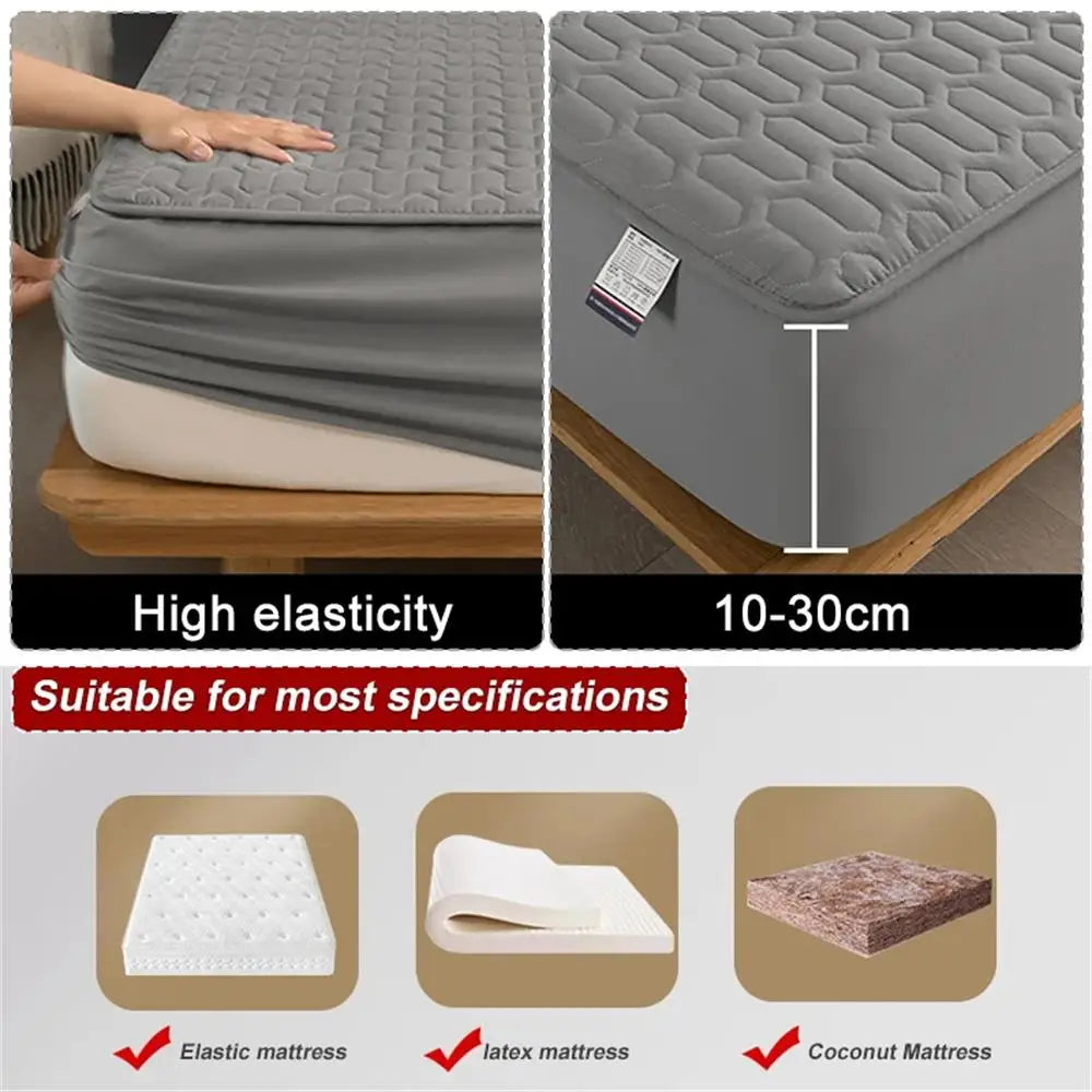 Avtoit | Waterproof Ultra-Soft Fitted Latex Mattress Pad Cover