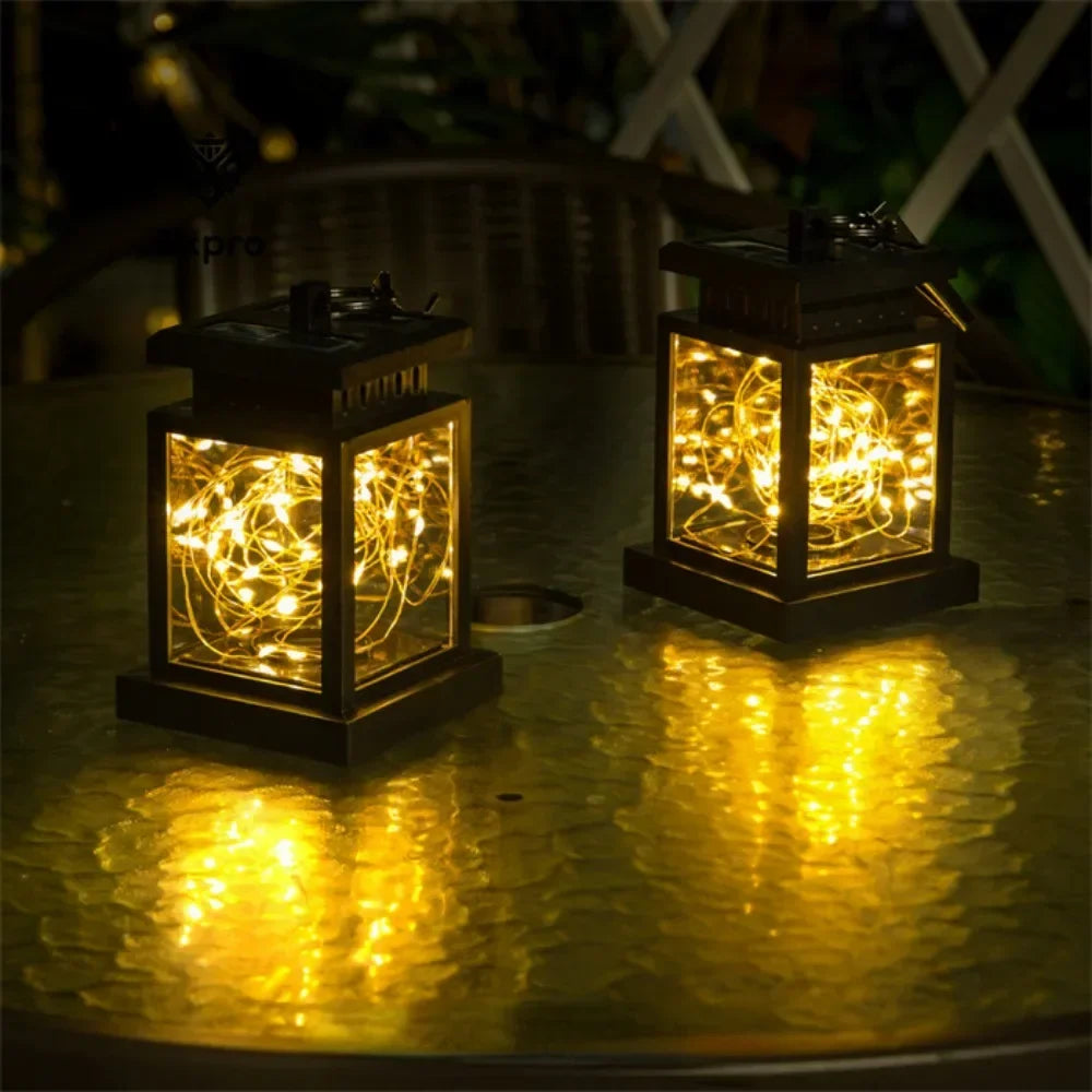 Avtoit | Solar LED Lantern with Fairy Lights – Decorative Garden Lamp for Outdoors and Terrace