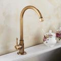 Avtoit | Elegant Swan Neck Kitchen Faucets made of Antique Brass