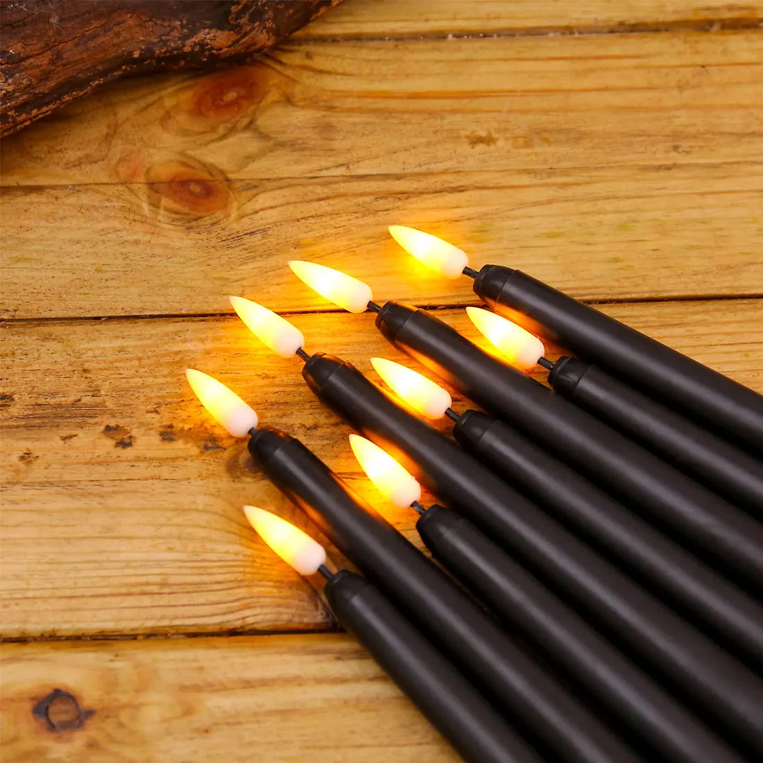 Avtoit | Black LED tealights without flame with remote control for an unforgettable atmosphere