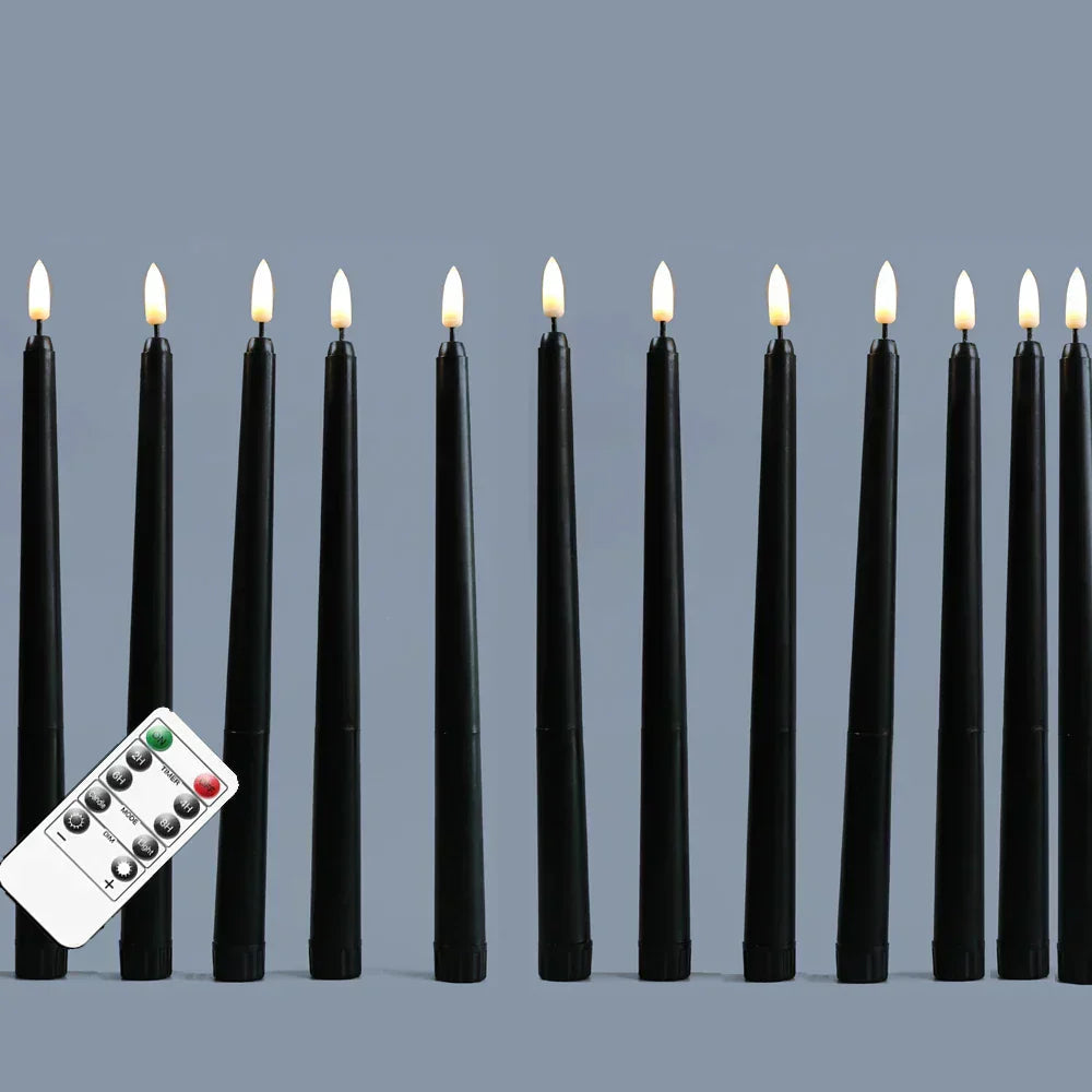 Avtoit | Black LED tealights without flame with remote control for an unforgettable atmosphere