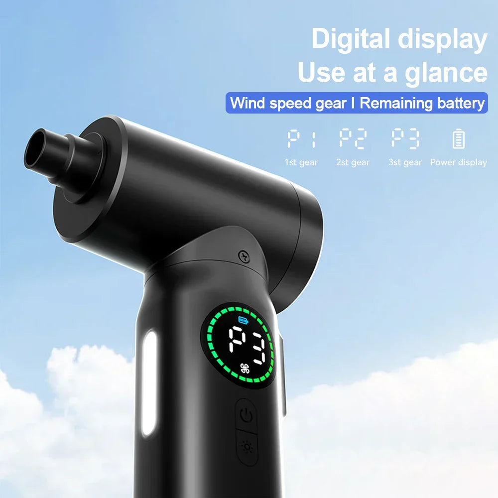 Avtoit | 2-in-1 Portable Vacuum Cleaner and Blower with Compressed Air and LED Light (7500mAh)