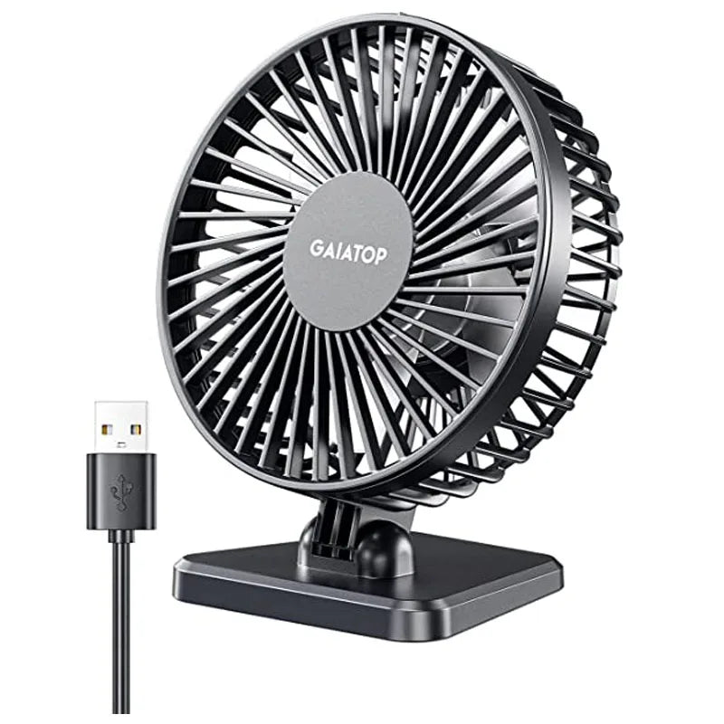 Avtoit | BreezePro Lunara | USB Mini Fan | 3 Speed Levels | Compact & Quiet | For Home & Travel