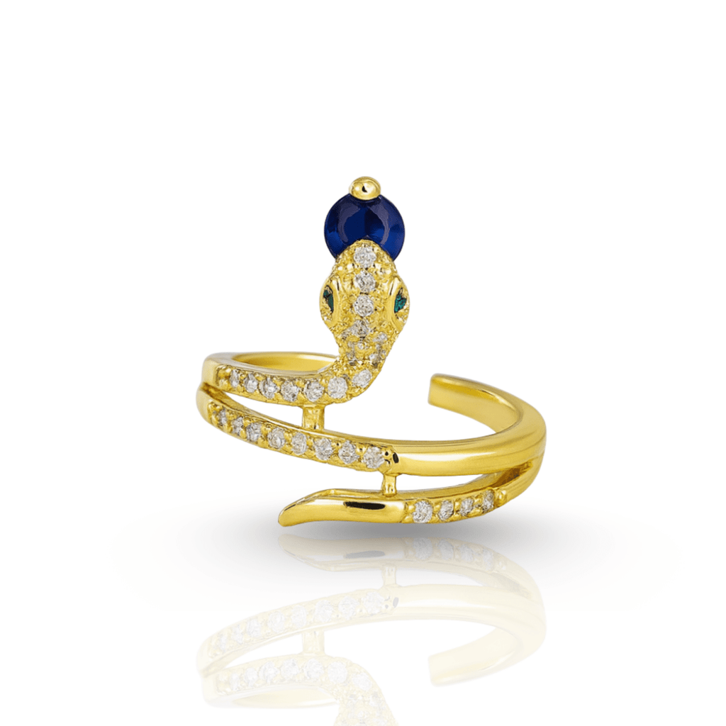 Avtoit | Stainless Steel Snake Ring with Zirconia as a Symbol of Transformation