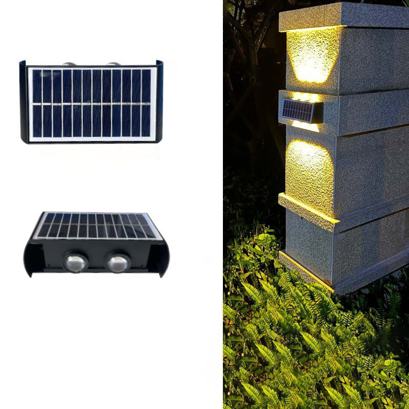 Avtoit | Modern Simplicity Solar Waterproof Rectangular ABS PMMA LED Wall Light Lamp For Outdoor Patio