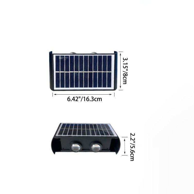 Avtoit | Modern Simplicity Solar Waterproof Rectangular ABS PMMA LED Wall Light Lamp For Outdoor Patio