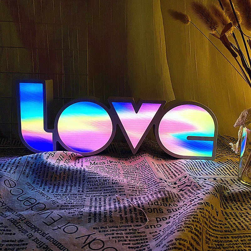 Avtoit | Modern Art Deco waterproof PS LOVE letters LED table lamp for the bedroom