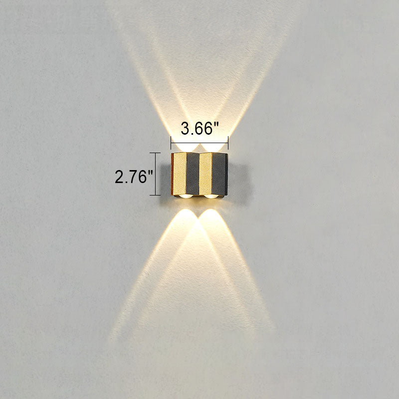 Avtoit | Modern Light Luxury Golden Aluminium Outdoor Waterproof Terrace LED Wall Light Lamp