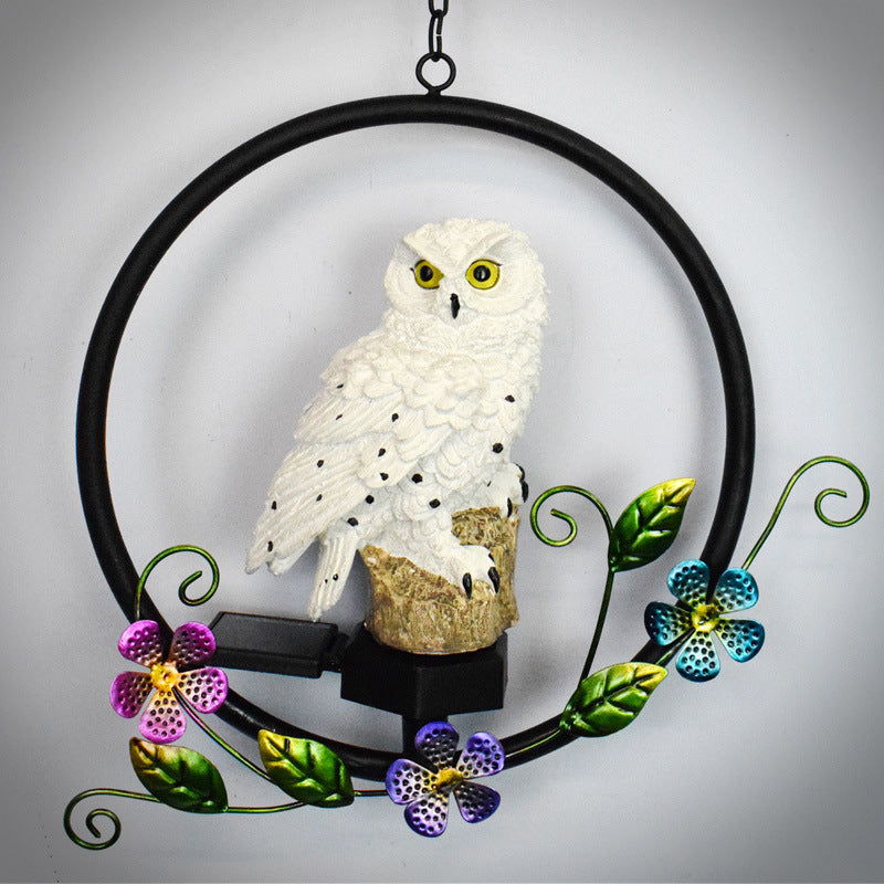 Avtoit | European rustic owl solar waterproof outdoor garden pendant lights
