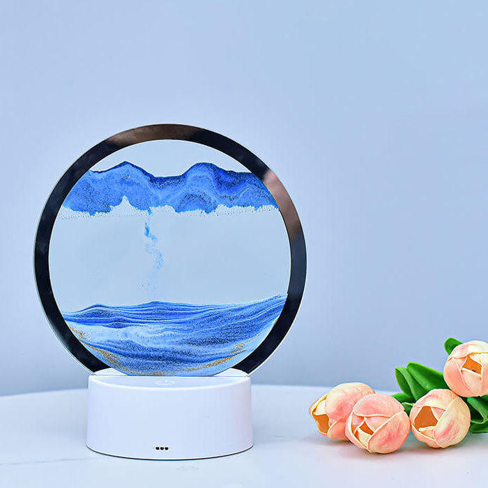 Avtoit | Creative Round Hourglass Quicksand 3D LED Night Light Table Lamp
