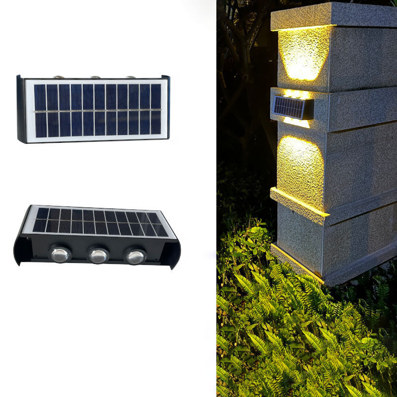 Avtoit | Modern Simplicity Solar Waterproof Rectangular ABS PMMA LED Wall Light Lamp For Outdoor Patio