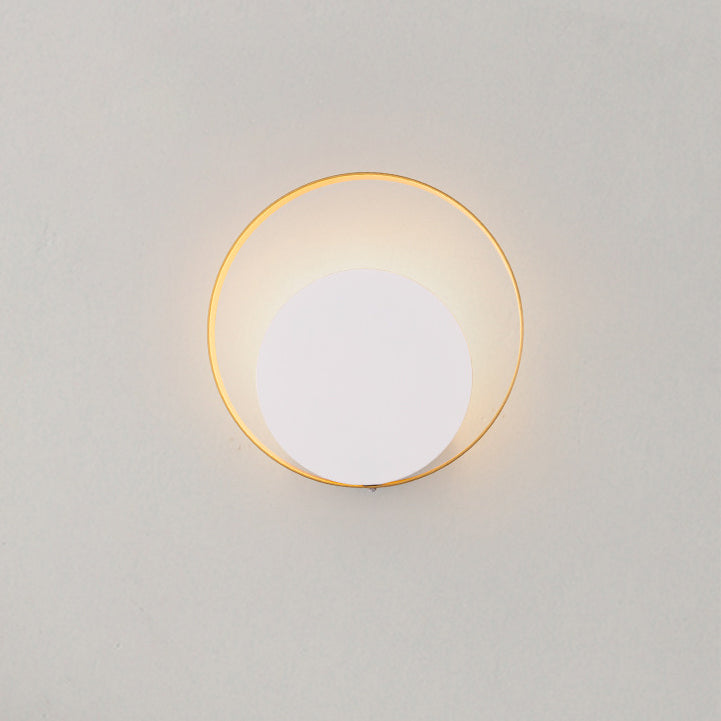 Avtoit | Modern Minimalist Iron Circle Ring 1-Light Wall Sconces Lamp For Bedroom
