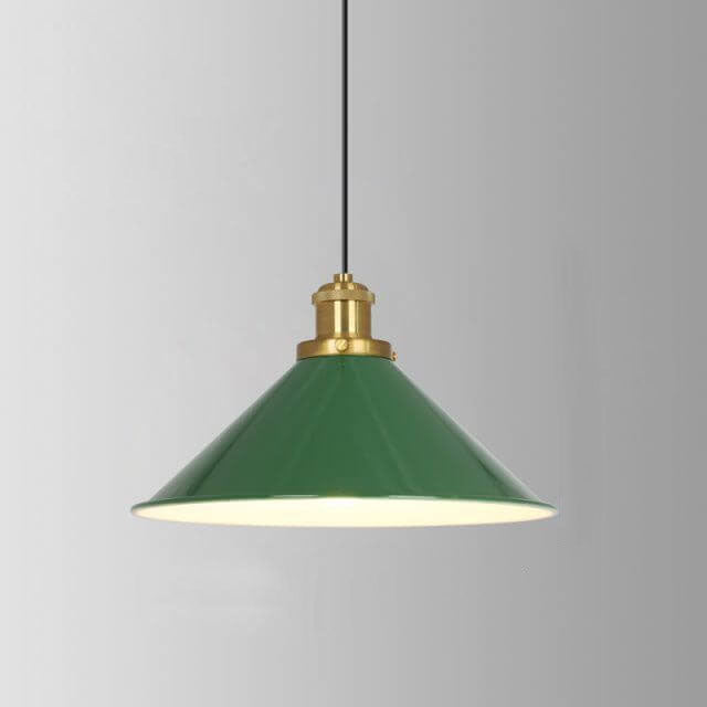 Avtoit | RetroDome Industrial Vintage Pendant Light | Green Iron Dome Design | Single Light | Rustic Ceiling Lighting