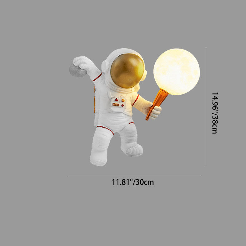 Avtoit | CosmoBuddy Astronaut Wall Lamp | Creative Design | Resin & ABS | LED Bedroom Light
