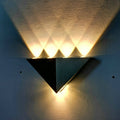 Avtoit | TriLumina Prism LED Wall Light | Creative Pyramid Design | Aluminum & Acrylic | Colored Light Options