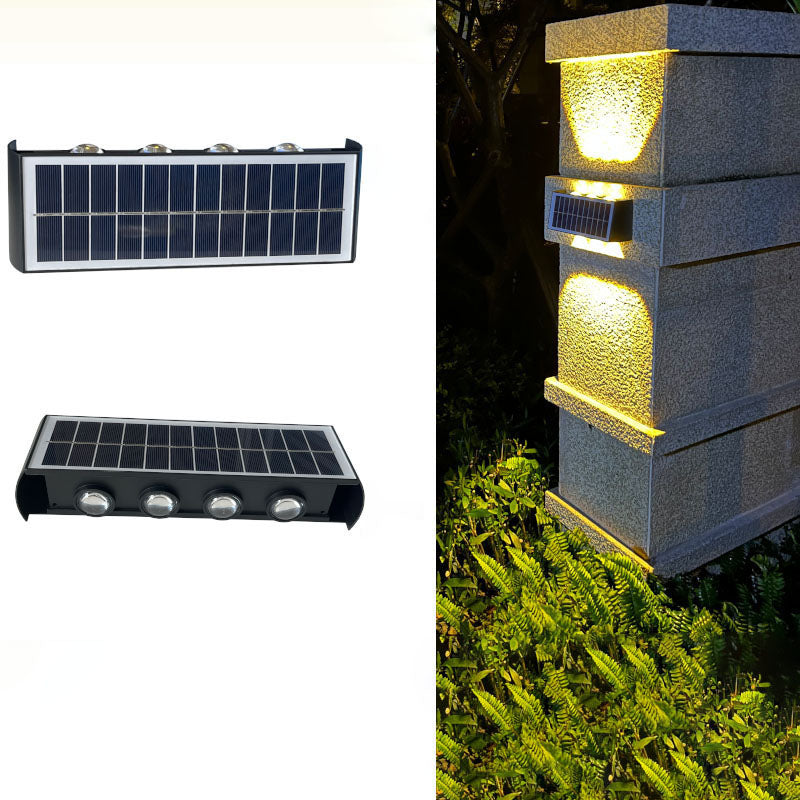Avtoit | Modern Simplicity Solar Waterproof Rectangular ABS PMMA LED Wall Light Lamp For Outdoor Patio