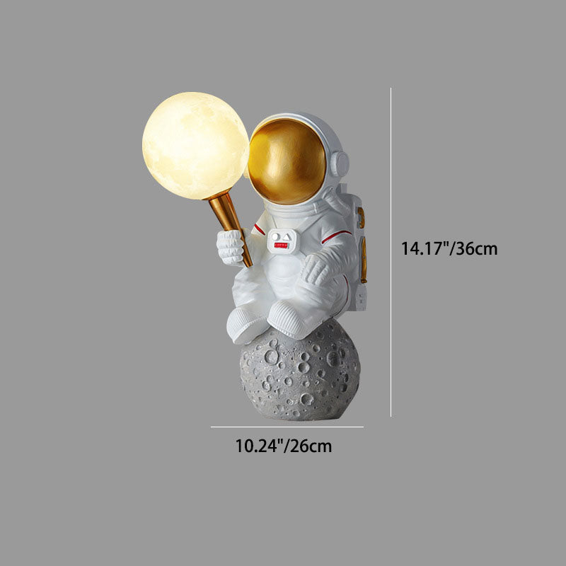 Avtoit | CosmoBuddy Astronaut Wall Lamp | Creative Design | Resin & ABS | LED Bedroom Light