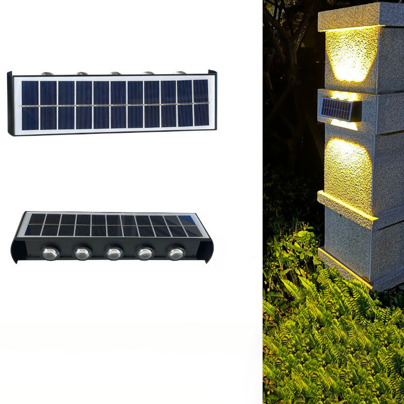 Avtoit | Modern Simplicity Solar Waterproof Rectangular ABS PMMA LED Wall Light Lamp For Outdoor Patio
