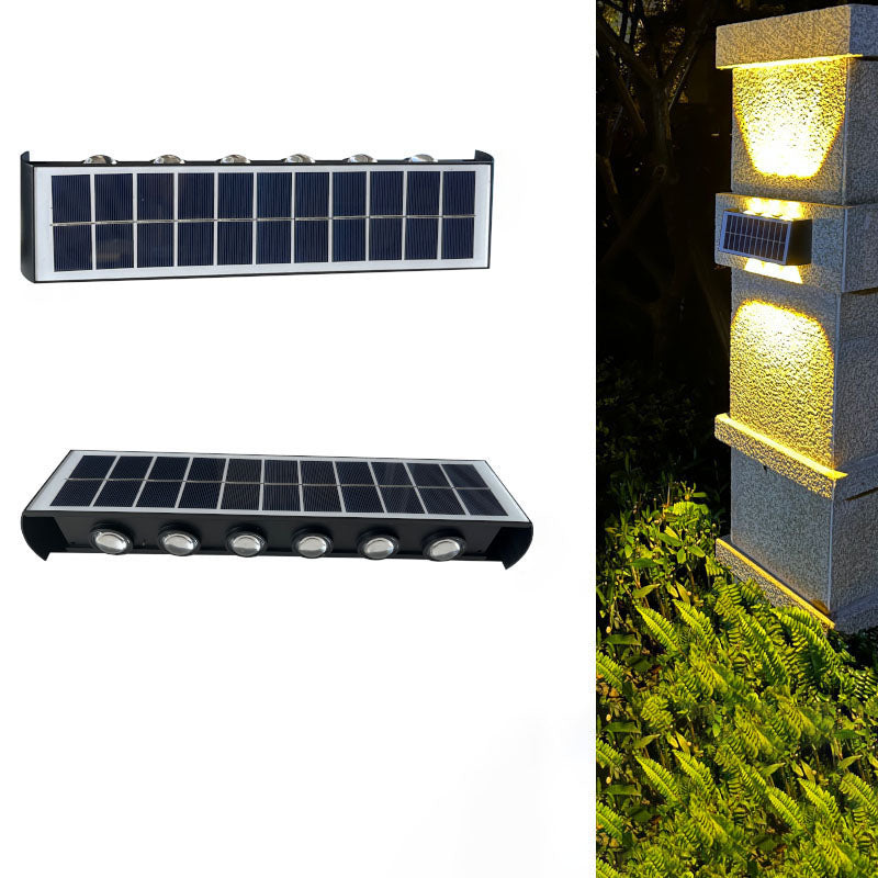 Avtoit | Modern Simplicity Solar Waterproof Rectangular ABS PMMA LED Wall Light Lamp For Outdoor Patio