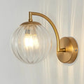 Avtoit | Contemporary Scandinavian Round Ball Iron Glass 1-Light Wall Lamp for Living Room
