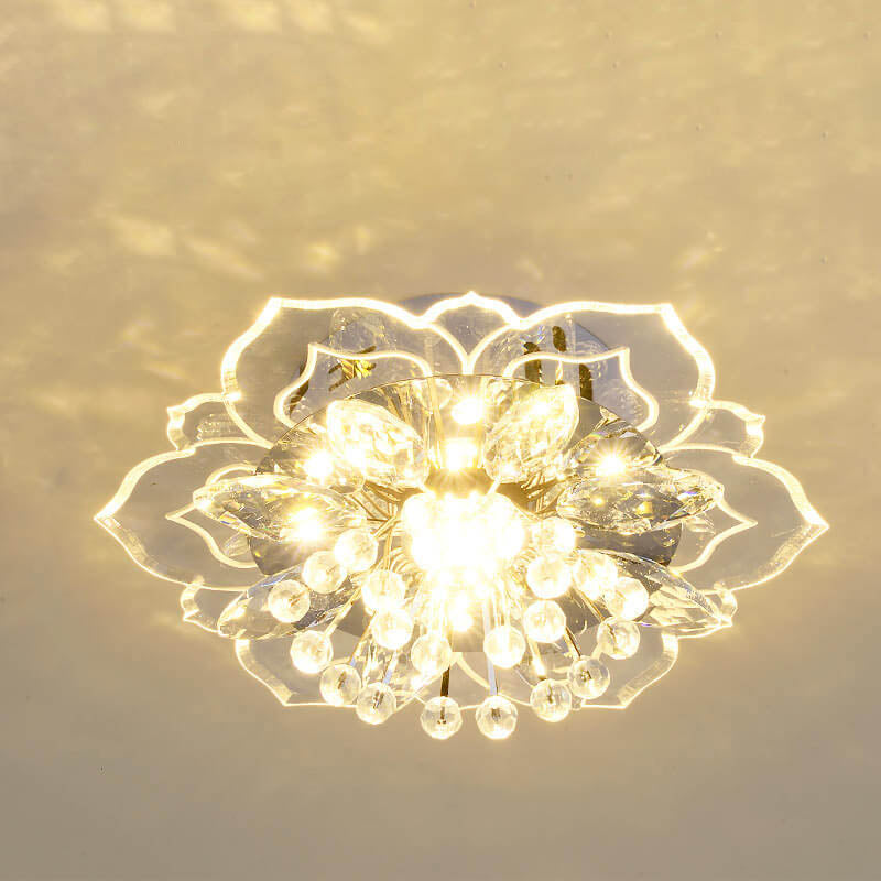 Avtoit GlowPetal | LED Crystal Ceiling Light | Flower Shaped, RGB Color Changing & Energy Efficient