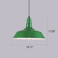 Avtoit | RetroDome Industrial Vintage Pendant Light | Green Iron Dome Design | Single Light | Rustic Ceiling Lighting
