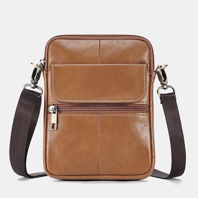 Avtoit | Men’s Small Genuine Leather Shoulder Bag – Compact Crossbody with Adjustable Strap