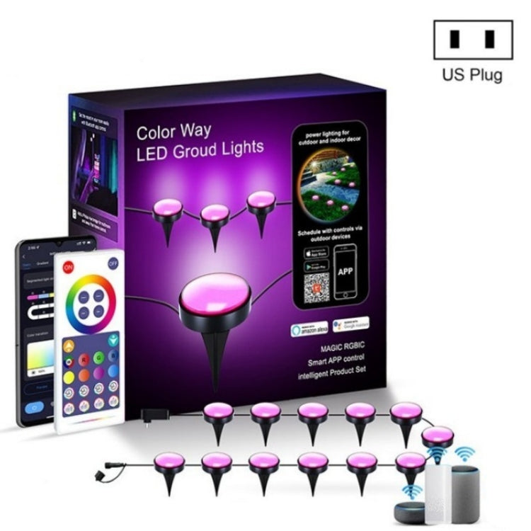 Avtoit | CP01 Outdoor WIFI Smart APP Control Garden Light Music Synchronization Outdoor Ground Lights (US Plug)