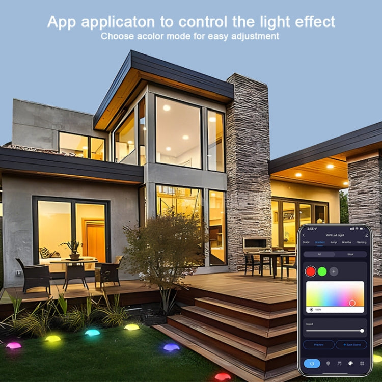 Avtoit | CP01 Outdoor WIFI Smart APP Control Garden Light Music Synchronization Outdoor Ground Lights (US Plug)