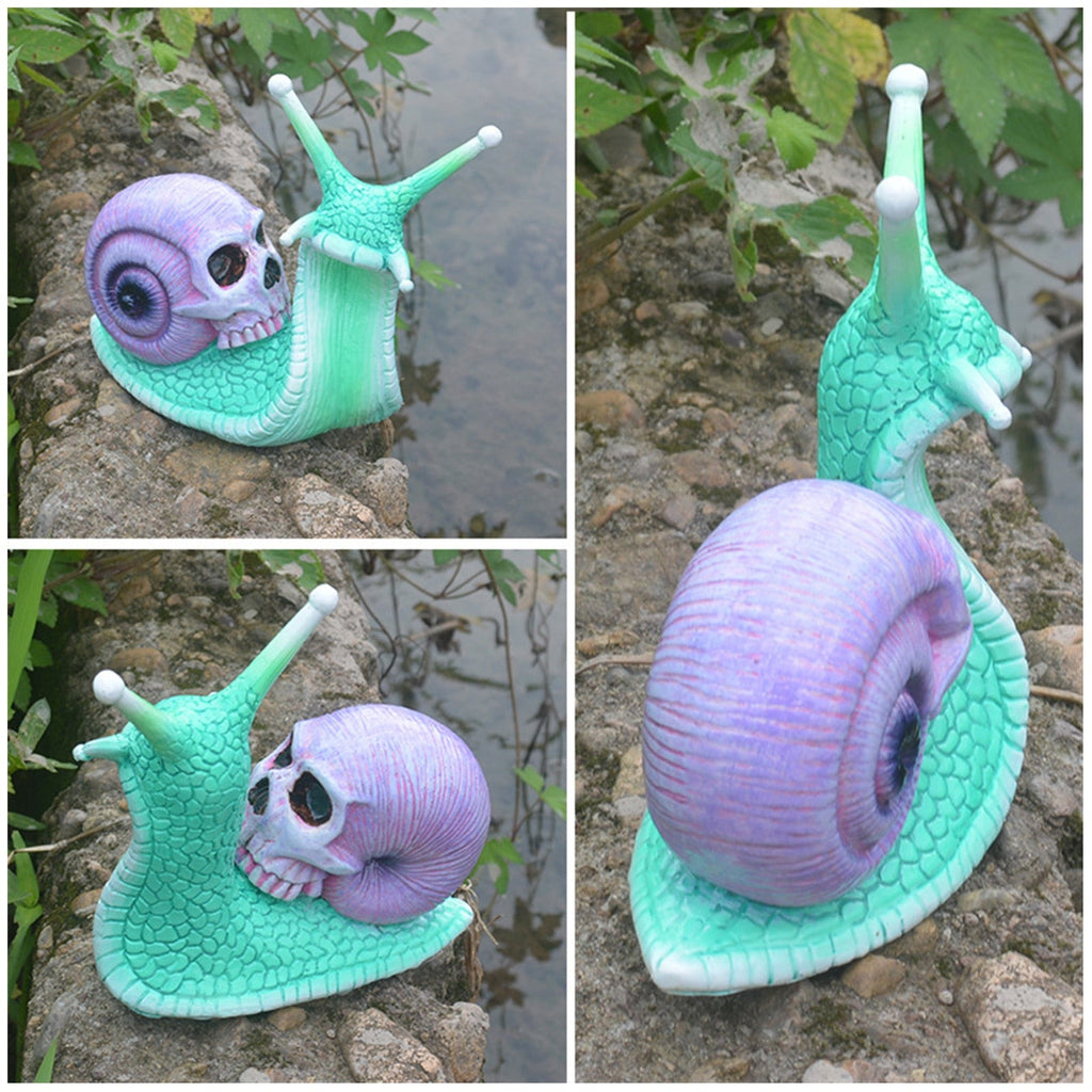 Avtoit | Snail Skull Halloween Patio Sculpture