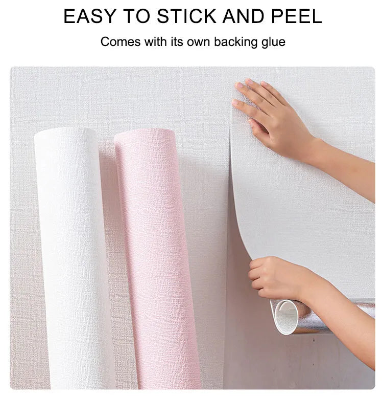 Avtoit | 3D Linen Self-Adhesive Waterproof Wall Sticker