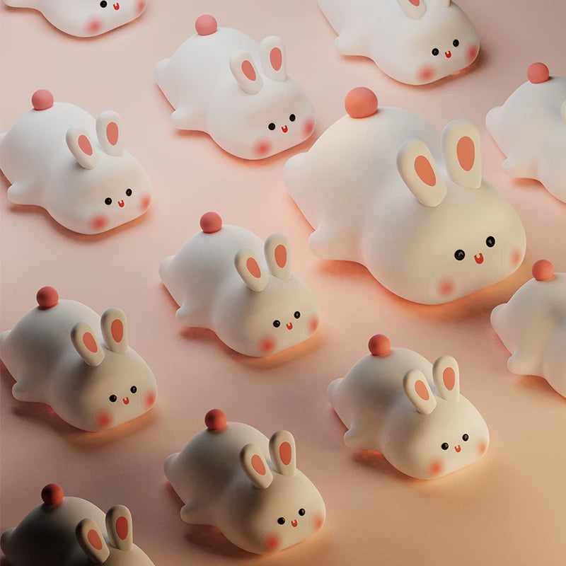 Avtoit | Cute Rabbit-Shaped USB Rechargeable Silicone Night Light for the Bedroom