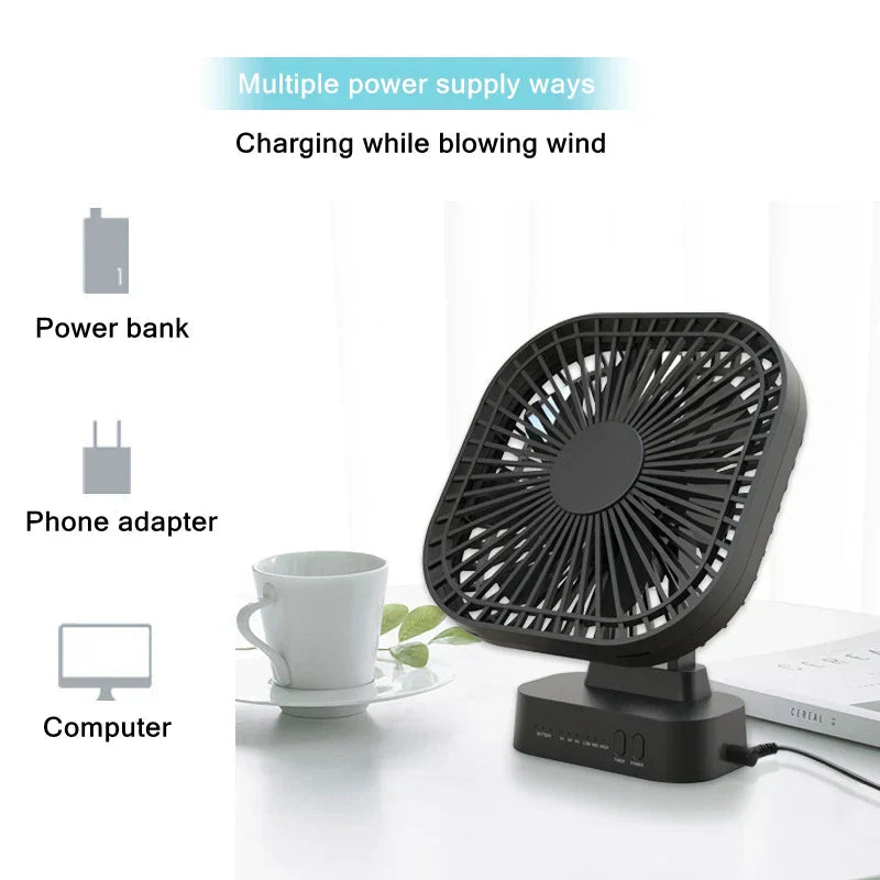 Avtoit | BreezePro Fan | Compact & Cordless | 38 Hours Runtime | Flexible and Quiet