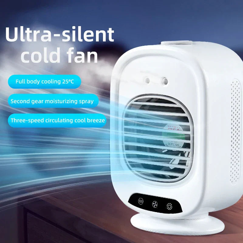 Avtoit | CoolAir Breeze | 3-in-1 Fan & Humidifier | Compact and USB-powered | 7 Color Mood Light