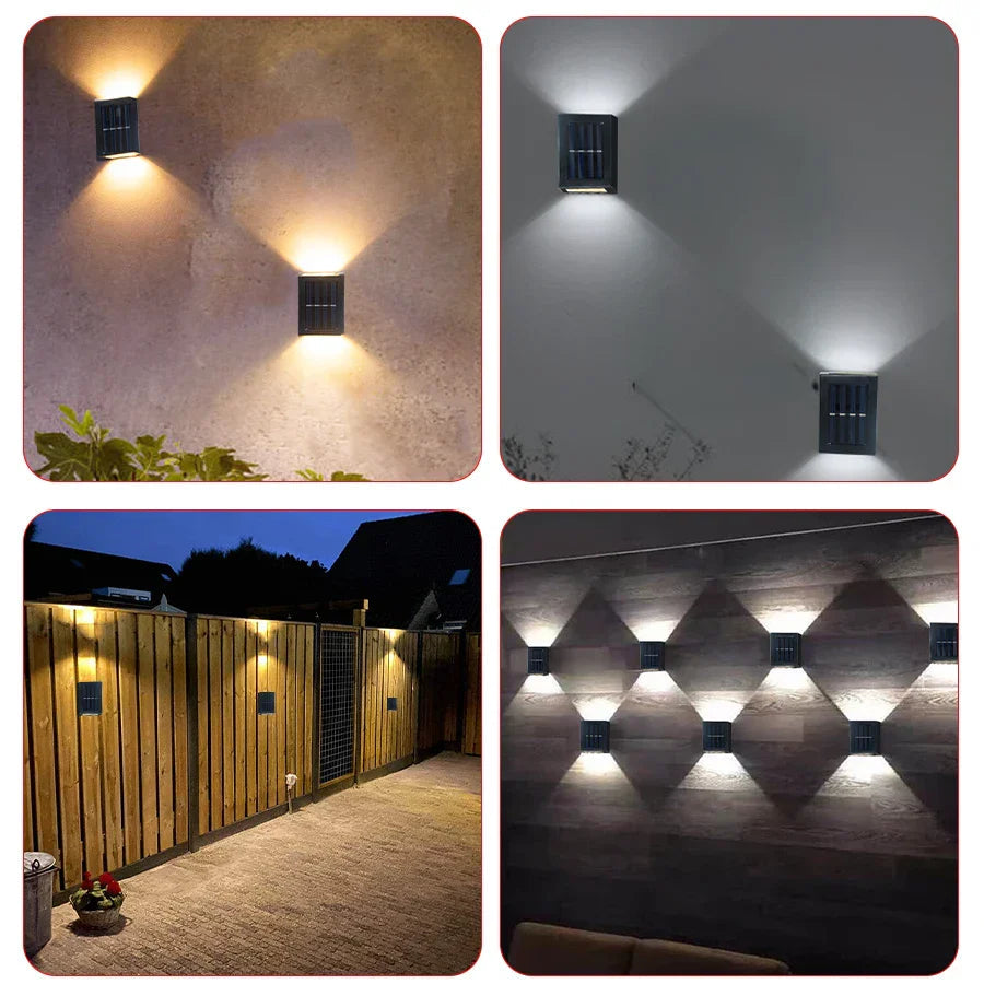Avtoit | Waterproof LED Solar Wall Lamp: Up and Down Lighting for Balcony, Garden, Street and Landscape