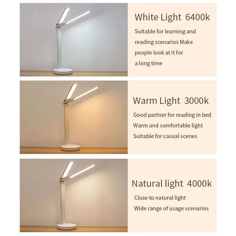 Avtoit | Adjustable Reading Lamp - Rechargeable Dimmable with Phone Table