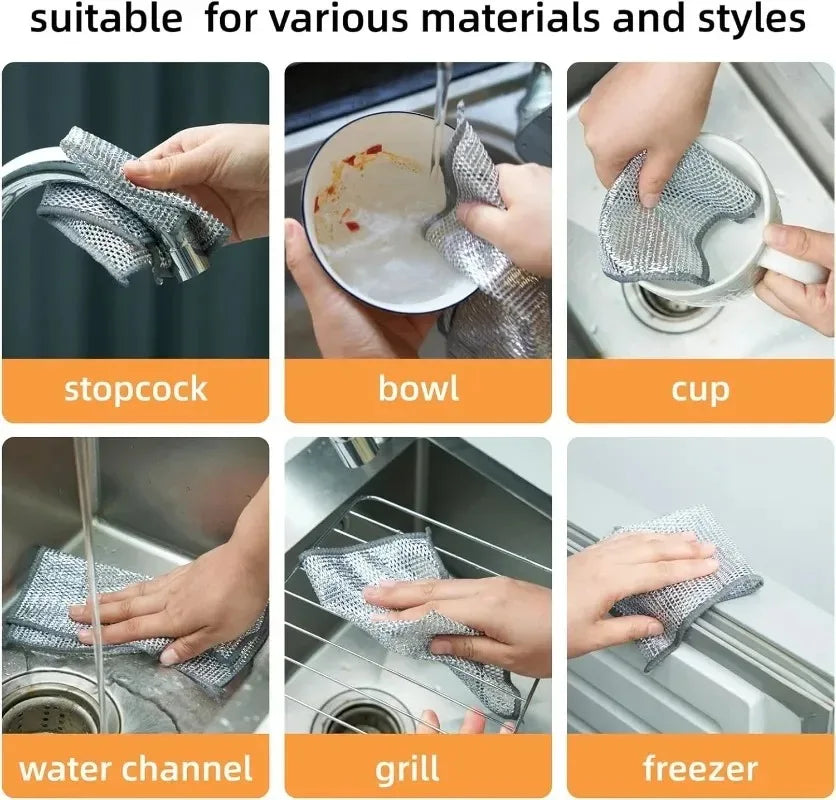 Avtoit | Silver Wire Double-Sided Ultra-Absorbent Design Cleaning Cloth