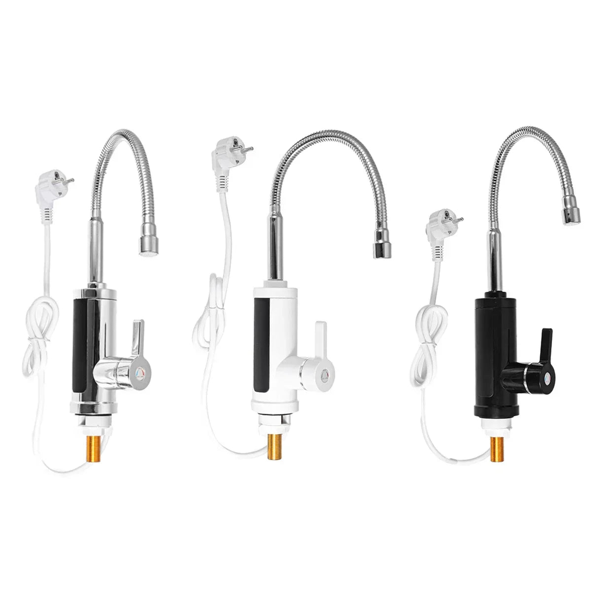 Electric Kitchen Faucet with Instant Hot Water, 3000W, 30-60°C