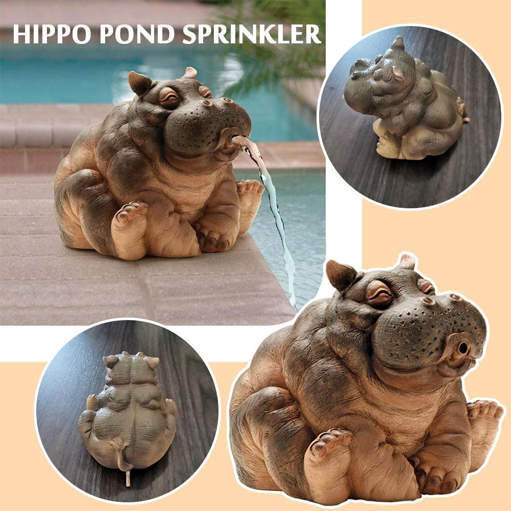 Avtoit | Playful Hippopotamus Garden Sprinkler Statue