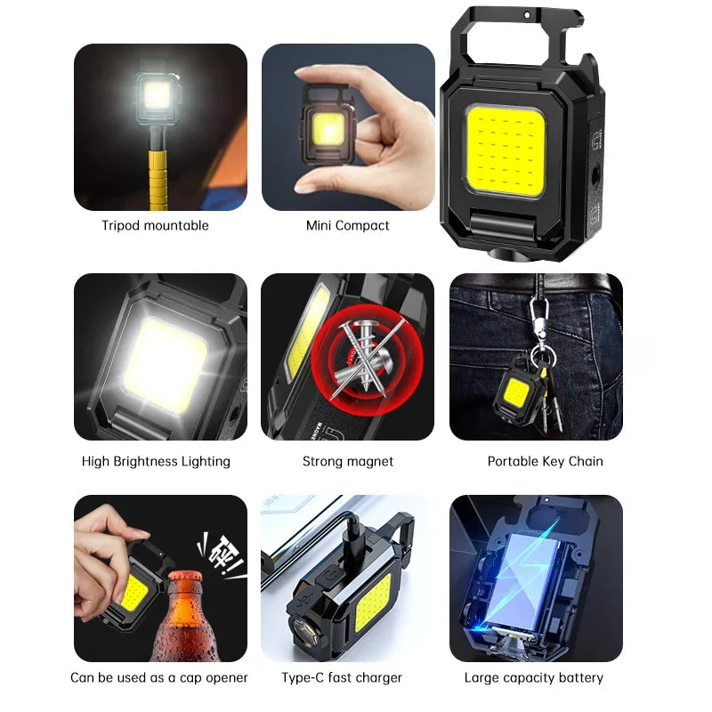 Avtoit | TorchKey Mini Flashlight | 1000 Lumen | Magnetic Base & USB-C | Keychain Format